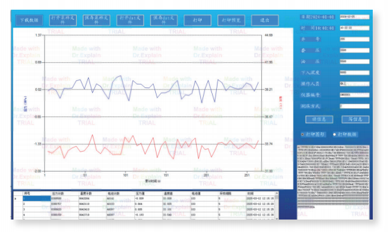 压力计控制软件界面